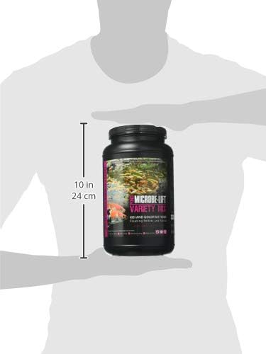MICROBE-LIFT MLLVMMD Variety Mix Floating Fish Food Pellets and Sticks for Ponds, Water Gardens, and Fountains, for Live Goldfish and Koi, 2.25 Pounds