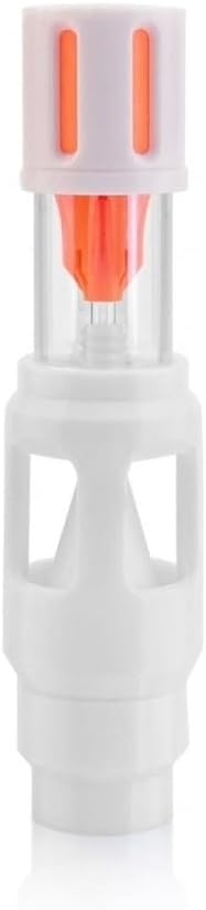 Fish Tank Silencer, H-Shaped Anti-Overflow Filter, Plastic Brush Spiral Filter, Fish Tank Accessory(Orange,20mm)
