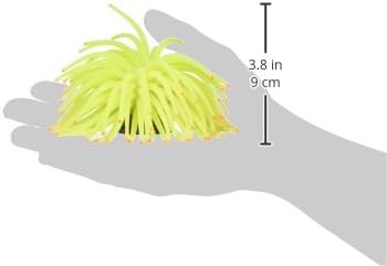 GloFish Yellow Anemone Ornament, Detailed Aquarium Ornament, Creates A Glowing Effect