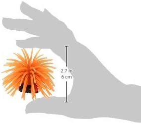 Artificial Aquarium Fish Tank Decoration Silicone Sea Anemone Artificial Fish Tank Ornament Decoration Small(Orange)