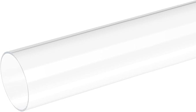 DMiotech 46mm x 50mm 20" Clear Acrylic Pipe Rigid Plastic Tubing for Aquarium Water Pipe, Water Cooling System, Plumbing