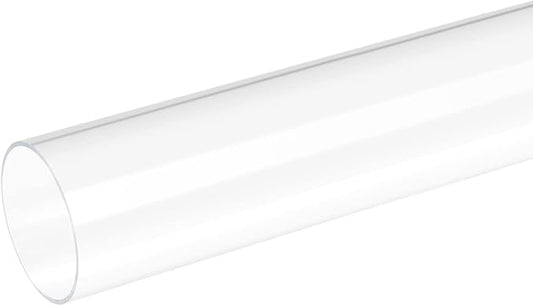 DMiotech 46mm x 50mm 20" Clear Acrylic Pipe Rigid Plastic Tubing for Aquarium Water Pipe, Water Cooling System, Plumbing