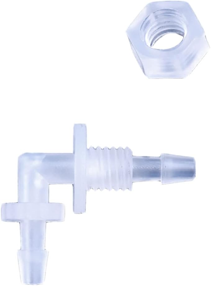 5Pcs Hex Nut PP Pagoda Elbow Connectors Aquarium Tank Air Pump Hose Joints Irrigation Pipe Fittings,3.9-M8-3.9