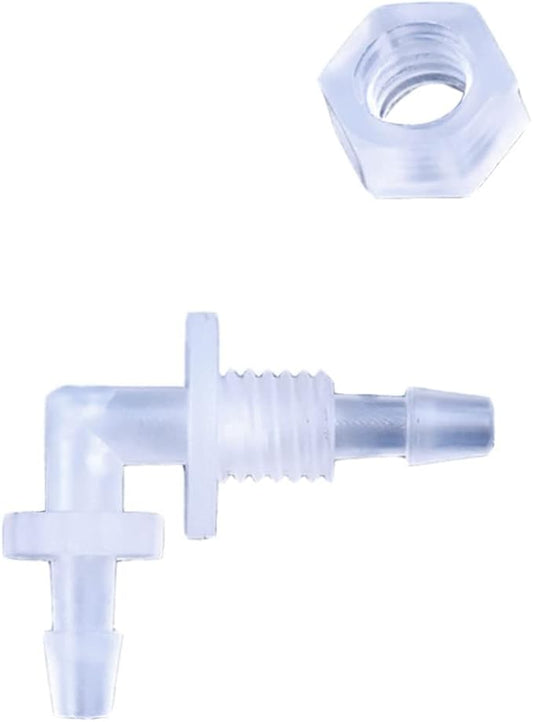 5Pcs Hex Nut PP Pagoda Elbow Connectors Aquarium Tank Air Pump Hose Joints Irrigation Pipe Fittings,3.9-M8-3.9