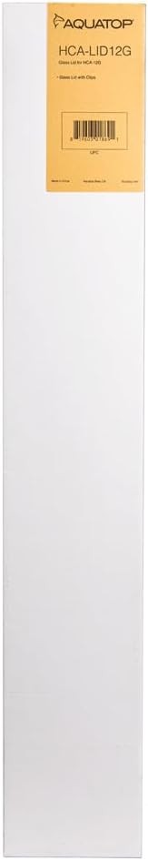 Aquatop Glass Lid and Clips for The HCA-12G Tank, 3 mm Thick 34.65 in x 5.51 in, HCA-LID12G