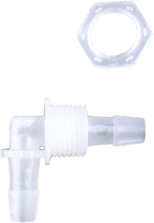 5Pcs Hex Nut PP Pagoda Elbow Connectors Aquarium Tank Air Pump Hose Joints Irrigation Pipe Fittings,9.5-G1I2-9.5