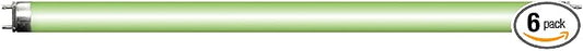 Helios 6 Pack T5 Bulb 24W Aquarium Light Bulb HO for 24" 2 ft 6500K 10000K Actinic Pink (6 x Magic Green)