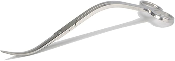 BROPC Stainless Steel Mirror Wave Scissors - 9.8" Aquarium Scissors for Saltwater and Freshwater Plant Trimming and Maintenance