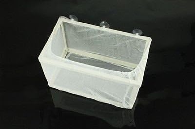 Aquarium Breeder & Isolation Tank 10 Inches Long, Fine Mesh Net Breeding Box, Isolate Fry, Hatching Box, Juvenile Baby Fish Spawning Incubator