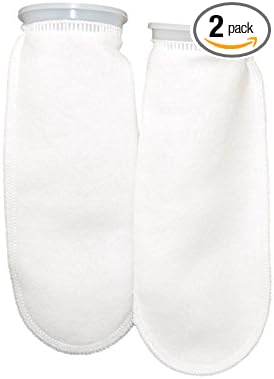 CNZ 200 Micron Felt Filter Sock with Plastic Ring (4" x 13" 2-Pack)