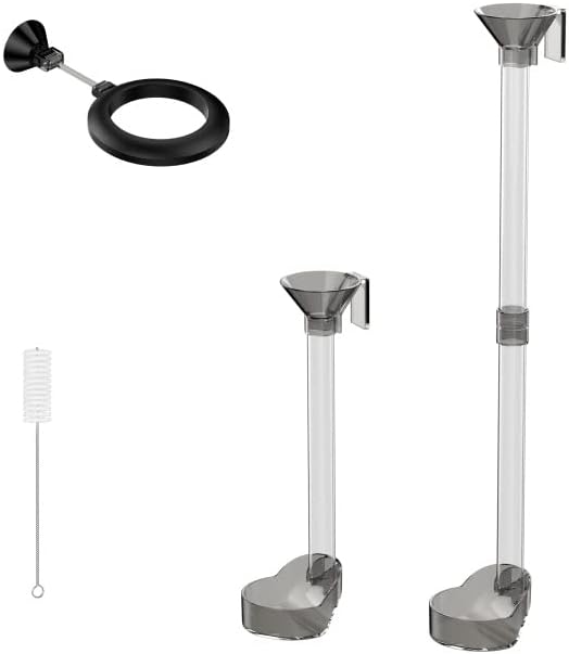 Shrimp Feeder & Fish Feeder – Aquarium Fish Feeding Dish & Tube, Automatic Fish Feeder with Dual Floating Ring Design for Betta Fish Tanks & Accessories