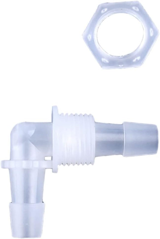 5Pcs Hex Nut PP Pagoda Elbow Connectors Aquarium Tank Air Pump Hose Joints Irrigation Pipe Fittings,11.1-G1I2-11.1