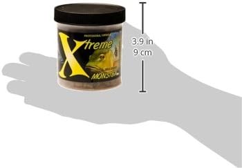 Xtreme Monster 9.0mm Pellets – Slow Sinking & Ideal for Large Cichlids, Monster Fish & Voracious Eaters – Boost Immune & Digestive Health, Max Marine Protein Fish Food – USA Farm Grown (9oz)