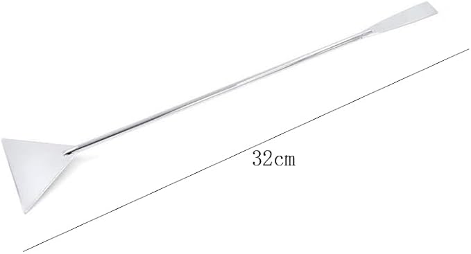 lasenersm 1 Piece Fish Tank Spatula Stainless Steel Aquarium Spatula Fish Tank Scraper Aquarium Scraper Aquarium Sand Scraper Aquarium Substrate Spatula, Silver