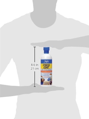 API MARINE STRESS COAT Saltwater Aquarium Water Conditioner 16-Ounce Bottle