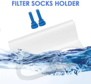 Pssopp Aquarium Filter Bag Bracket, Easy to Install Convenient Design Fish Double Hole Filter Socks Holder Acrylic Filter Bag Support (White)