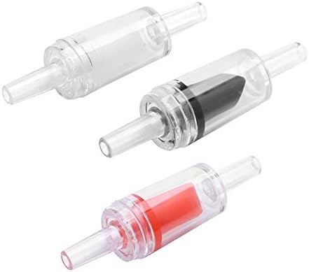 Pssopp 10Pcs Aquarium Air Control Valve One Way Non-Return Check Valve (Black)