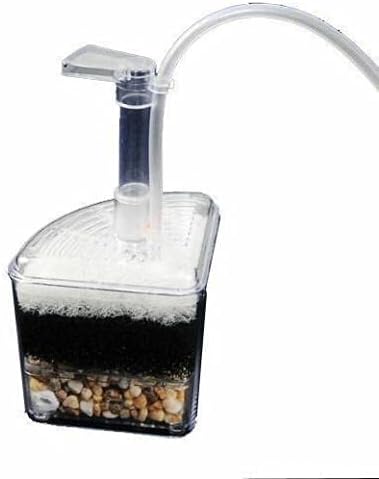 Corner Filter Air Driven Bio Sponge Ceramic for Fry Shrimp Nano Fish Tank Aquarium Up to 20 Gallon Each (2-Pack)