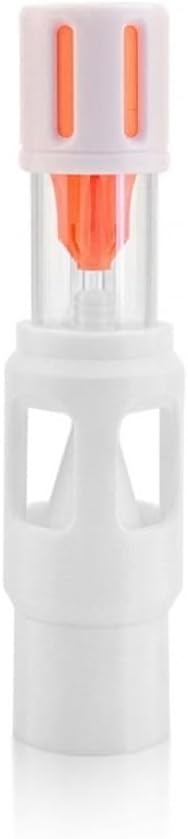 Fish Tank Silencer, H-Shaped Anti-Overflow Filter, Plastic Brush Spiral Filter, Fish Tank Accessory(Orange,25mm)