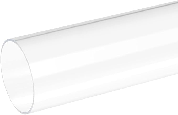 DMiotech 66mm x 70mm 20" Clear Acrylic Pipe Rigid Plastic Tubing for Aquarium Water Pipe, Water Cooling System, Plumbing