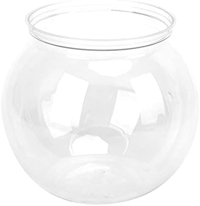 Mini Aquarium 1.5 Gallon Transparent Plastic Desktop Bookshelf Size 6 Inch Diameter for Betta Fish Lovers Clear Compact Avoiding Overcrowding in Apartments