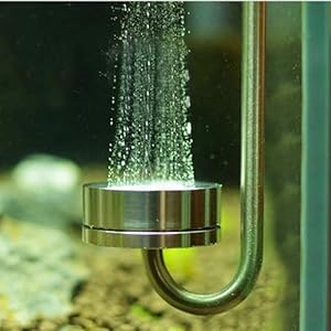TOPINCN CO2 Diffuser, Stainless Steel CO2 Atomizer Bubble Counter with U Shape Connecting Tube co2 Diffuser for Aquarium Plants Water Grass(35cm)