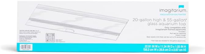 Imagitarium 20 Gallon High/55 Gallon Glass Aquarium Top