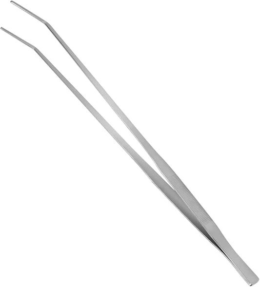 Utoolmart Aquarium Plant Tweezer, Stainless Steel Curved Tweezer, Aquarium Tweezers Extra Long 48cm, for Fish Tank Plant Aquascape Tools, Feeding Tongs
