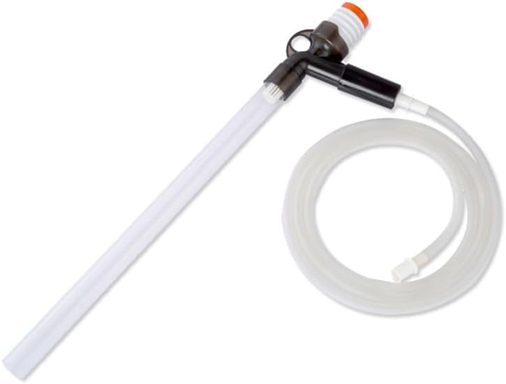 Aquarium Vacuum Gravel Cleaner with Filter, Plastics HandheldFish Tank Cleaner, for Water Change Wash Sand and Water Circulation White