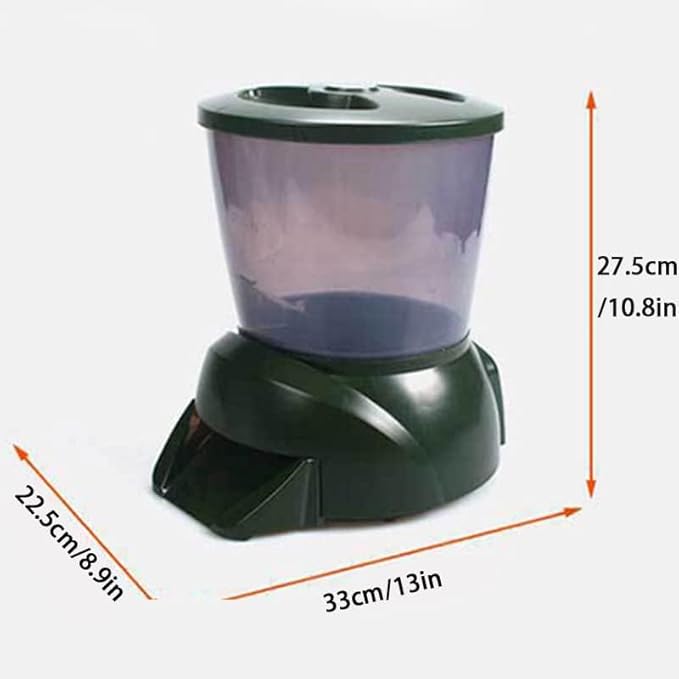 4.5L Automatic Koi Fish Feeder - Battery Powered Outdoor Dispenser