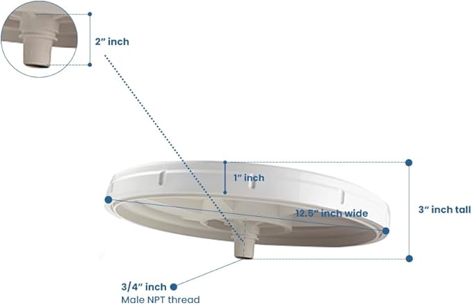 AFD350 - PTFE 12” Disc Diffuser - ¾ NPT connection - SSI Aeration - Original
