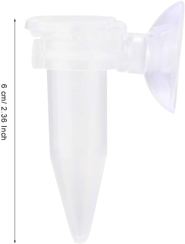Aquarium Feeding Tube Fish Shrimp Larvae Feeder Fish Feeding Feeder Tapered Funnel Feed Cup with Suction Cup Shrimp Feeding Tube