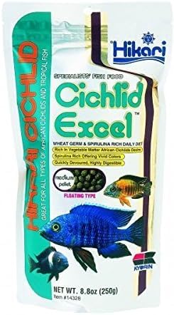 (3 Pack) Hikari 8.8-Ounce Cichlid Excel Floating Pellets for Pets, Medium
