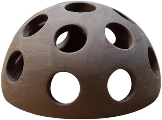 Red Soil, Purple Sand, Fish and Shrimp shelter Holes，Aquarium Decoration，Aquarium Ornament Plastic Fish Tank Decoration for Aquarium Landscape (Purple Sand hemispherical Circular Hole)