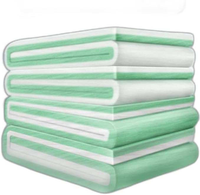 2 Pieces Sponge Filter for Aquarium, 2 Layers Bio Filter Sponge, White and Green Universal Use, Durable, Cut-to-fit