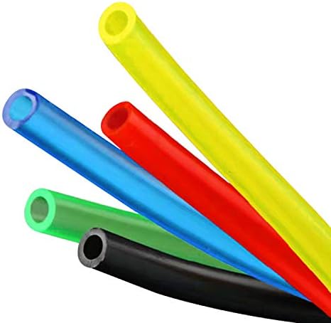Airline Tubing for Aquarium 16.4 Feet Rubber Fish Tank Air Tubing Standard Colorful Aquarium Hose for Air Pump Black Yellow Green Red Blue (Red)