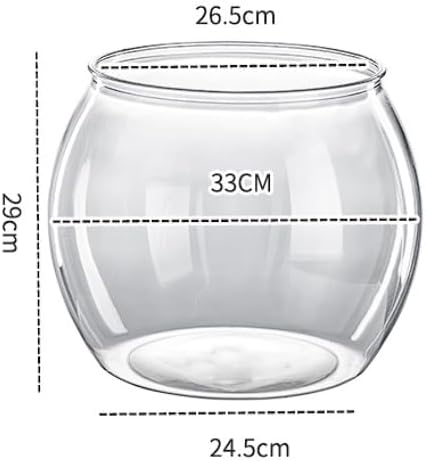 5 Gallon Crystal Clear Shatterproof Plastic Round Fish Tank, Multi-Use Large Bowl for Terrarium, Flower Vase & Home Centerpiece, Decorative Gift for Fish Enthusiasts