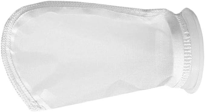 2 Pack 400 Micron 4" Plastic Ring, 9" Short Bag Nylon Mesh 4 Inch Filter Socks Bags for Aquarium Marine Reef Sump