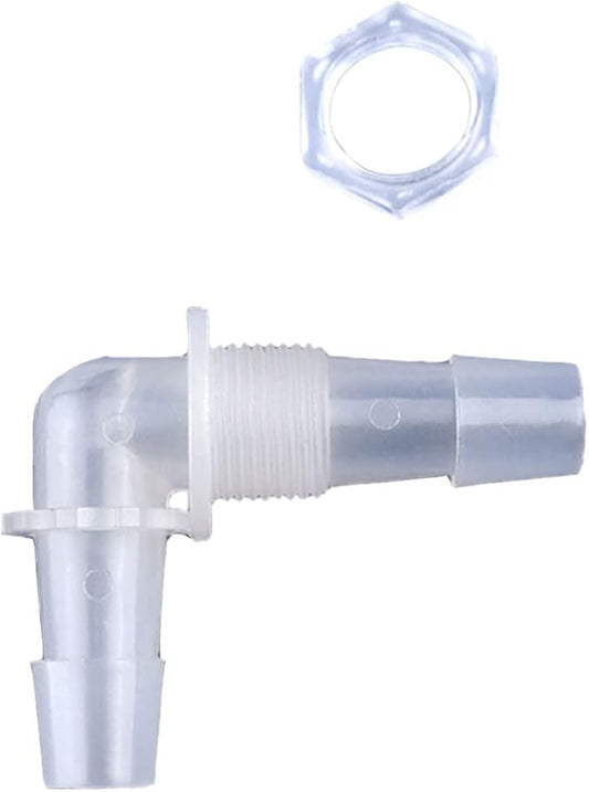 5Pcs Hex Nut PP Pagoda Elbow Connectors Aquarium Tank Air Pump Hose Joints Irrigation Pipe Fittings,11.1-G3I8-11.1