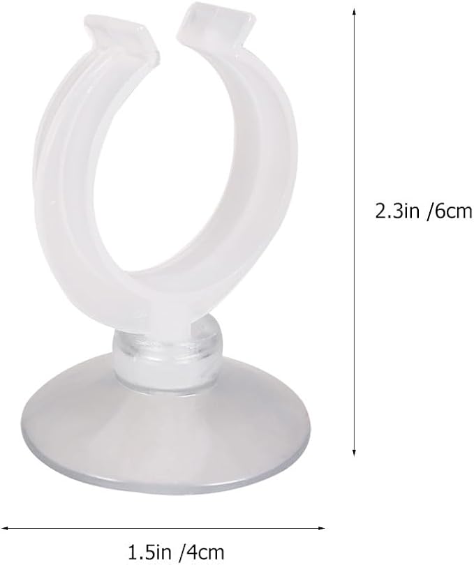 Abaodam 6 Pcs Window Candle Suction Cups Clamp Christmas Candle Suction Cups Holder - Aquarium Isolation Clip Air Hose Tube Holders Clamps for Fish Tank 32mm