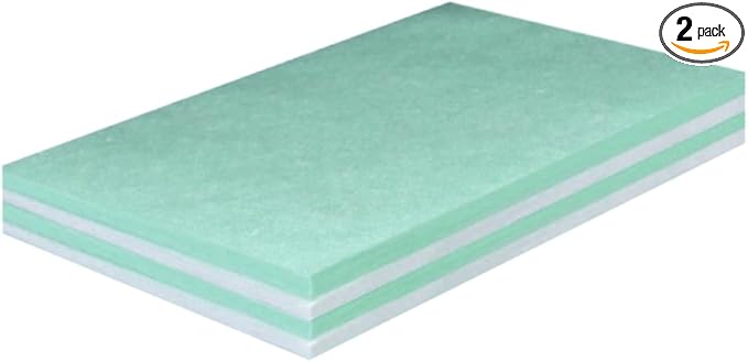 2 Pieces Sponge Filter for Aquarium, 2 Layers Bio Filter Sponge, White and Green Universal Use, Durable, Cut-to-fit