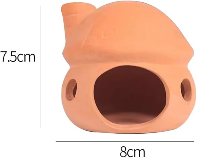 Red Soil, Purple Sand, Fish and Shrimp shelter Holes，Aquarium Decoration，Aquarium Ornament Plastic Fish Tank Decoration for Aquarium Landscape (Red Earth Mushroom), ZY-3005