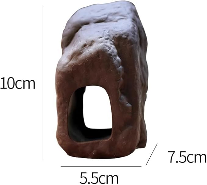 Red Soil, Purple Sand, Fish and Shrimp shelter Holes，Aquarium Decoration，Aquarium Ornament Plastic Fish Tank Decoration for Aquarium Landscape (Purple Sand Rockery jar), ZY-3005
