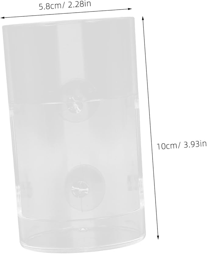 Happyyami Acrylic Fish Feeder Dish Strong Suction Cup Automatic Aquarium Feeding for Fish Shrimp and Snails Durable and User-Friendly Design
