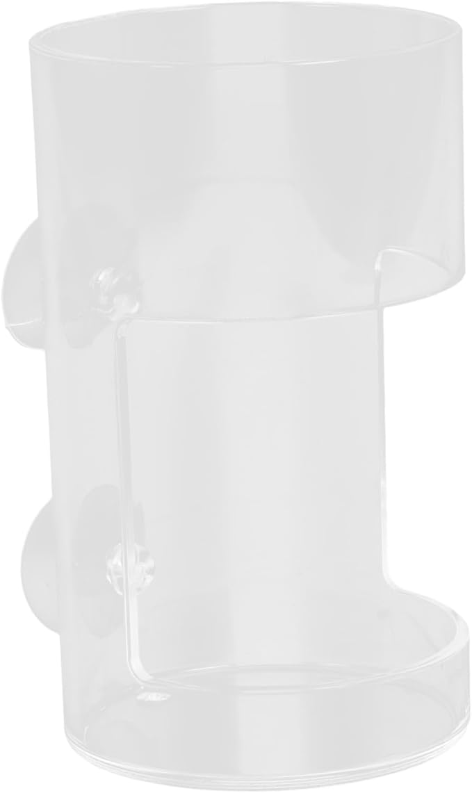 YARNOW Aquarium Fish Feeder Dish with Suction Multifunctional Acrylic Shrimp Feeder for Tanks Easy to Use Automatic Feeding Bowl for Fish and