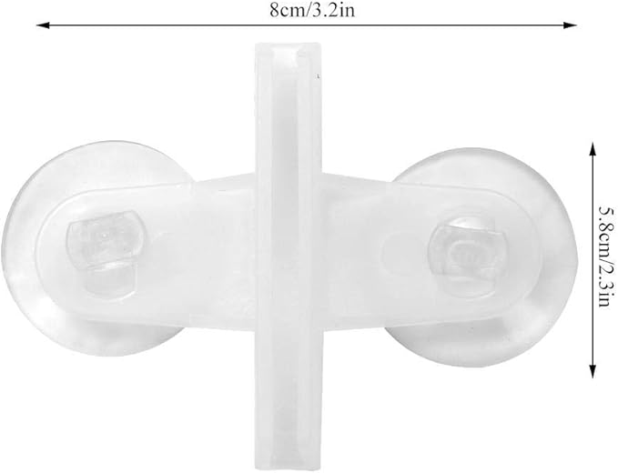 Tnfeeon 20PCS Plastic Fish Separator, Aquarium Breeding Suction Cup Glass Cover Separating Divider Support Clip Bracket