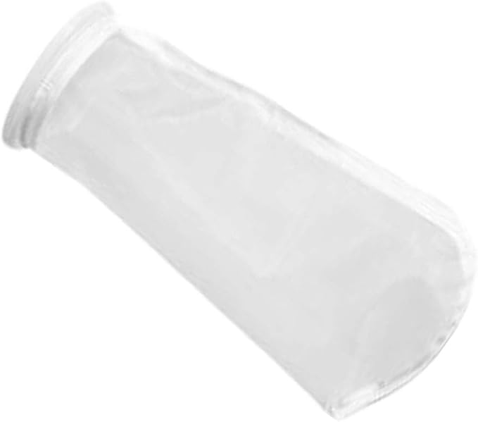 5Pack Nylon Mesh Filter Socks 4 Inch Ring 50/75 / 100/200 / 300/400 Micron - by 14 Inch Long – Aquarium Filter Bags (50 Micron 4" x 14" Nylon Mesh Bag)