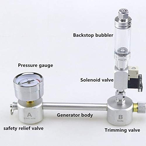 TopHomer DIY CO2 Aquarium Plant System Kit, CO2 Generator System with Solenoid Valve Check Bubble Diffuser Carbon Dioxide Reactor Kit for Plants Aquarium