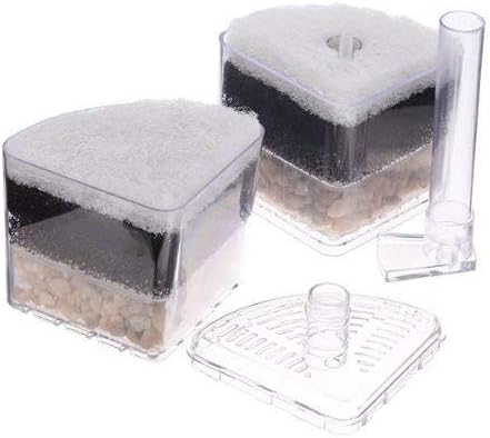 Water & Wood New 2 in 1 Underwater Air Driven Oxygen Releases Aquarium Fish Tank Pond Biochemical Stone Sponge Corner Filter
