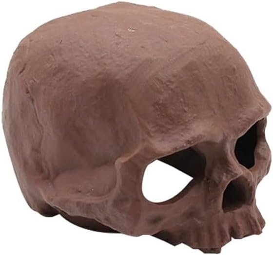Red Soil, Purple Sand, Fish and Shrimp shelter Holes，Aquarium Decoration，Aquarium Ornament Plastic Fish Tank Decoration for Aquarium Landscape (Skull Shelter)